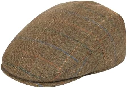 Baskerville Hat Company Basset Wool Check Ivy Cap (Small) at